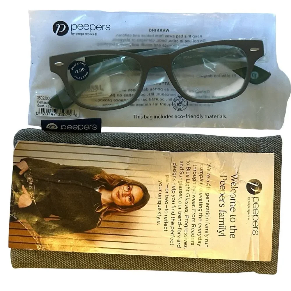 Peepers by PeepersSpecs Bellissima Blue Light Reading Glasses Green +2.00